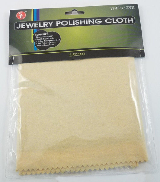 SE - Polishing Cloth - Yellow & Red, 12x12in. - JT-PC112yr